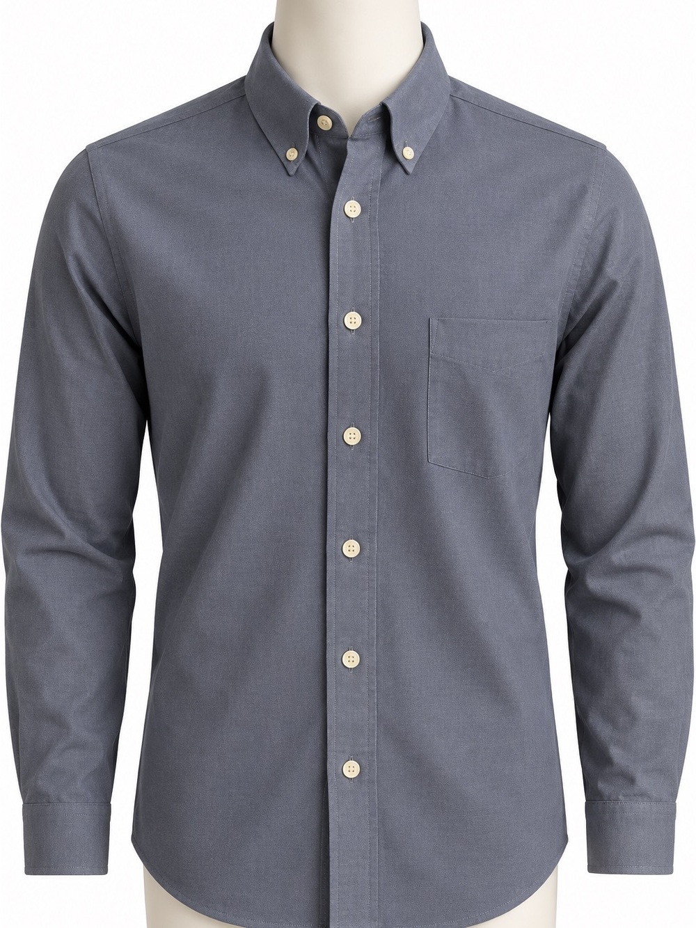 Izod Men's Button-Down Shirt in Charcoal Blue